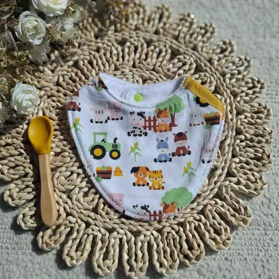 bavoir 0-9 mois motif animaux